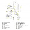 Diagram of Parts for Perpetual Well Automatic Dog Waterer